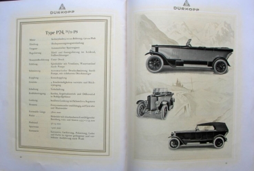 Duerkopp Motorcars Modelprogram 1924 Carbrochure (7667)
